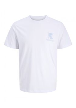 Camiseta m/c con serigrafía calavera Jack & Jones White