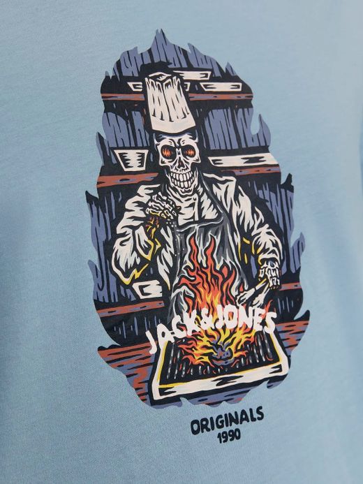 Camiseta m/c con serigrafía cocinero Jack & Jones Trooper