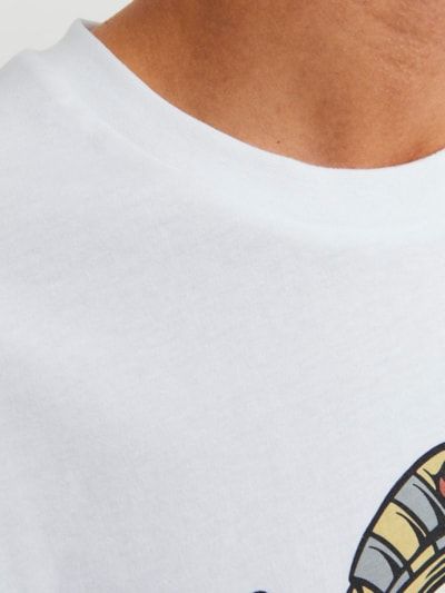 Camiseta m/c con serigrafía faraón Jack & Jones Bright White