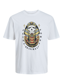 Camiseta m/c con serigrafía faraón Jack & Jones Bright White