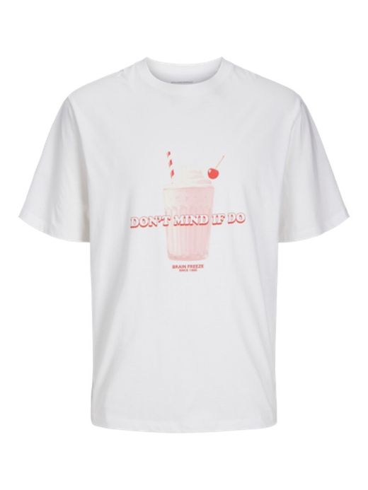 Camiseta m/c con serigrafía helado Jack & Jones Bright White