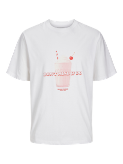 Camiseta m/c con serigrafía helado Jack & Jones Bright White