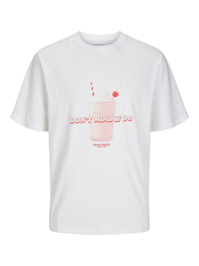 Camiseta m/c con serigrafía helado Jack & Jones Bright White