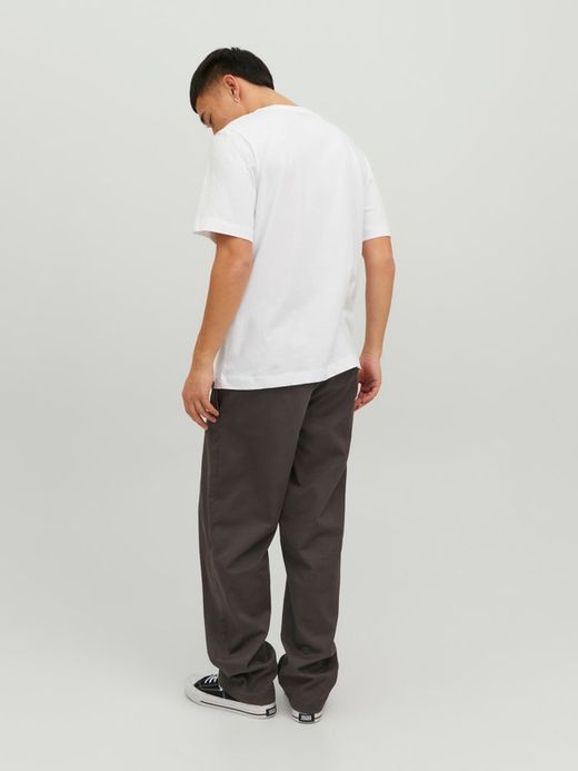 Camiseta m/c con serigrafía palmeras Jack & Jones Bright White