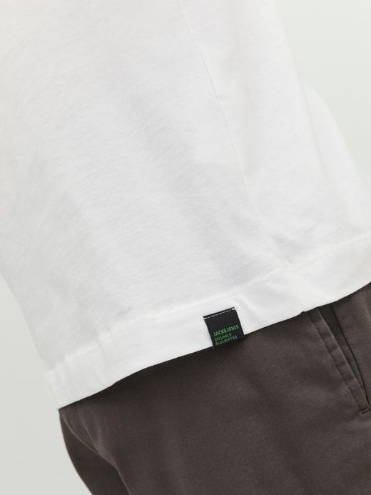 Camiseta m/c con serigrafía palmeras Jack & Jones Bright White