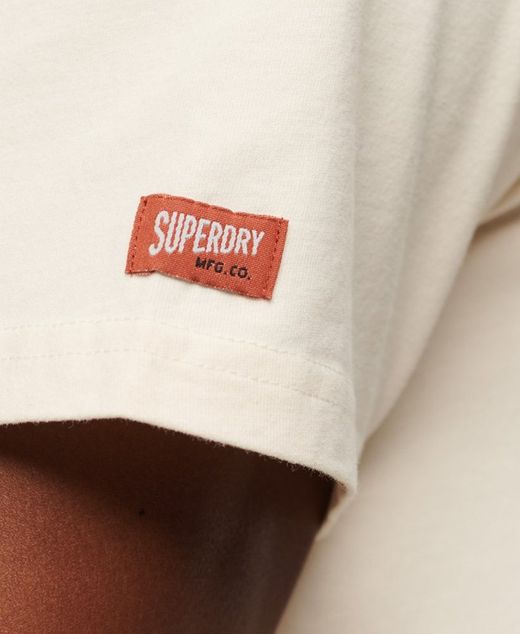 Camiseta m/c con skyline NY Superdry Oatmeal