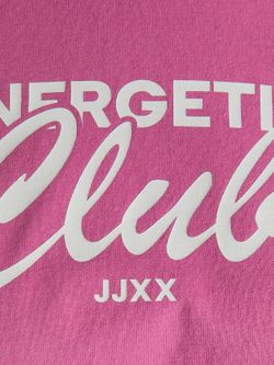 Camiseta m/c corta con print branding Jjxx Pink