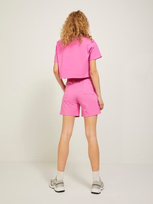 Camiseta m/c corta con print branding Jjxx Pink