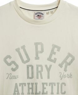 Camiseta m/c corta oversize Superdry Bone White