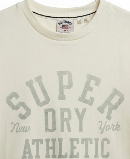 Camiseta m/c corta oversize Superdry Bone White