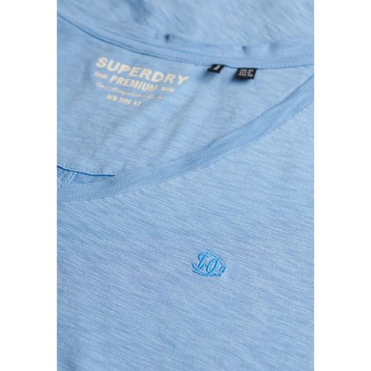 Camiseta m/c de cuello pico Superdry Blue