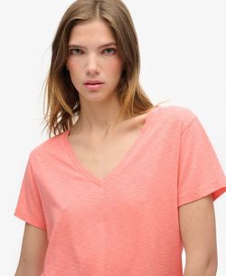 Camiseta m/c de cuello pico Superdry Peach Whip