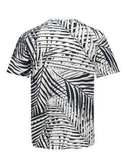 Camiseta m/c estampada hojas palmera Only & Sons Dark Navy