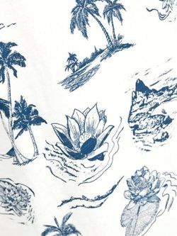 Jack & Jones Cloud Dancer - T-shirt manches longues imprimé palmiers