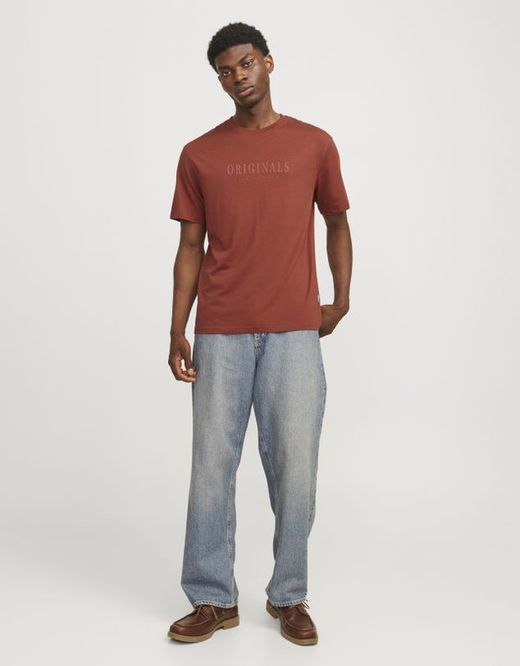 Camiseta m/c letras Originals Jack & Jones Crimson