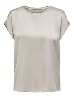 Camiseta m/c lisa satén Only Dove