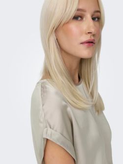 Camiseta m/c lisa satén Only Dove