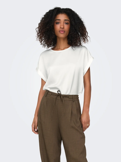 Camiseta m/c lisa satén Only Snow White