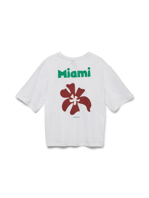 Camiseta m/c Miami South Beach Vero Moda Bright White