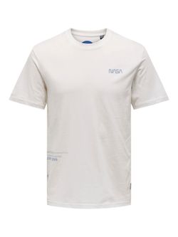 Camiseta m/c NASA Only & Sons Cloud Dancer