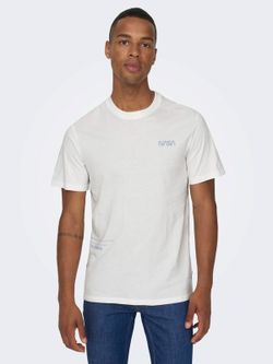 Camiseta m/c NASA Only & Sons Cloud Dancer