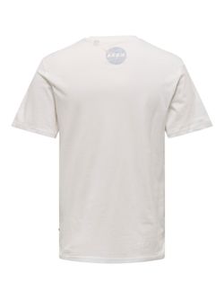 Camiseta m/c NASA Only & Sons Cloud Dancer