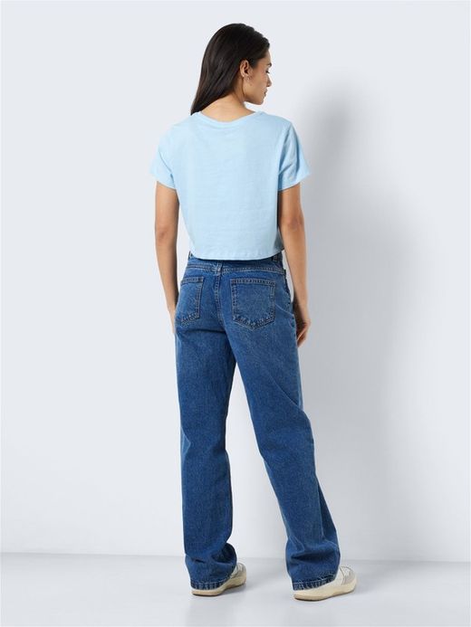 Camiseta m/c ombliguera Noisy May Cerulean