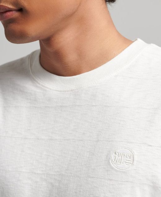 Camiseta m/c rayas horizontales Superdry Bone White