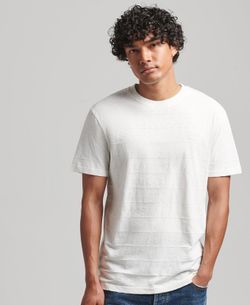 Camiseta m/c rayas horizontales Superdry Bone White
