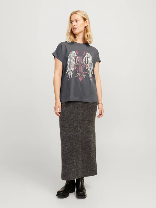 Camiseta m/c Wild & free Jjxx Dark Grey