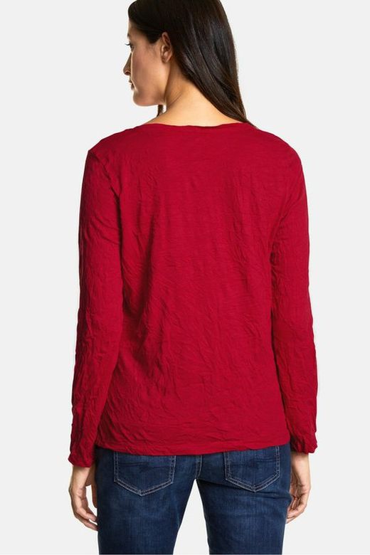 Faltiges m / l T-Shirt. Street One Pure Red