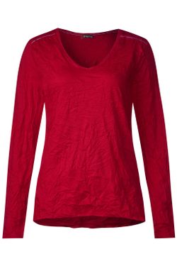 Faltiges m / l T-Shirt. Street One Pure Red