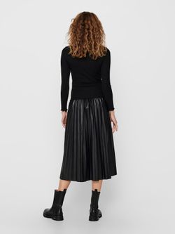 Camiseta m/l básica canalé Only Black