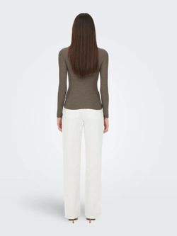 Camiseta m/l básica canalé Only Caribou