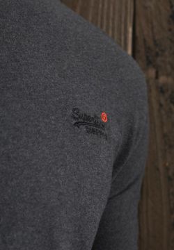 Camiseta m/l básica jaspeada Superdry Grey