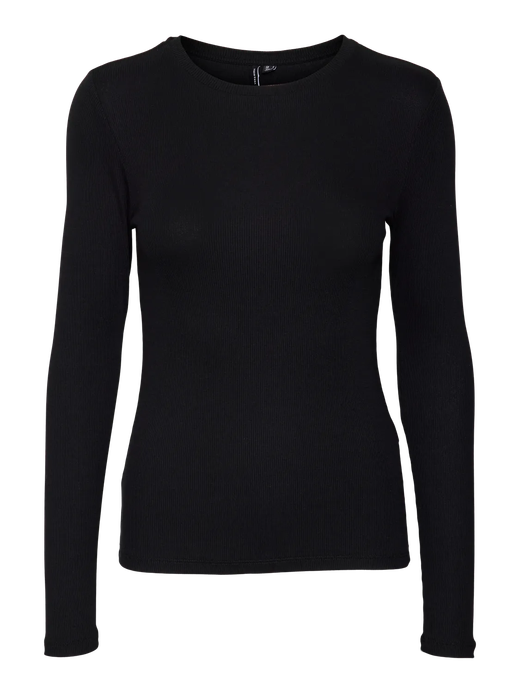 Camiseta m/l canalé Vero Moda Black