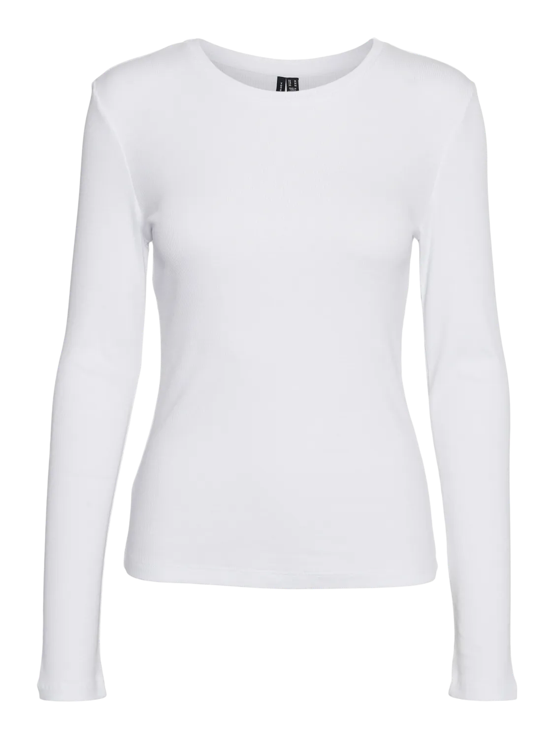 Camiseta m/l canalé Vero Moda Bright White
