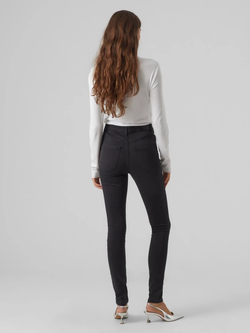 Camiseta m/l canalé Vero Moda Bright White
