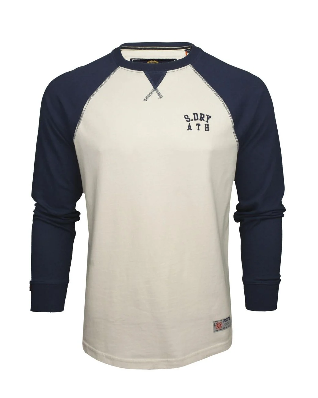 Camiseta m/l combinada bicolor Superdry White