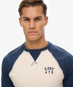 Camiseta m/l combinada bicolor Superdry White