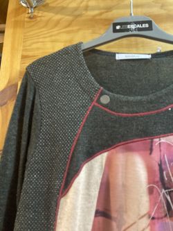 Camiseta m/l combinada & estampada Bagoraz Dark Grey Mela