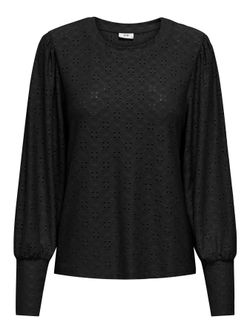 Camiseta m/l con calado floral Jdy Black