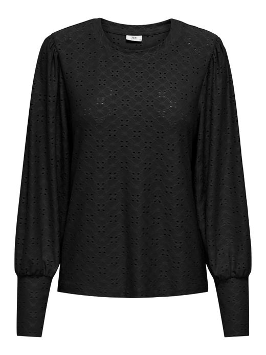 Camiseta m/l con calado floral Jdy Black