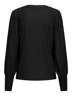 Camiseta m/l con calado floral Jdy Black