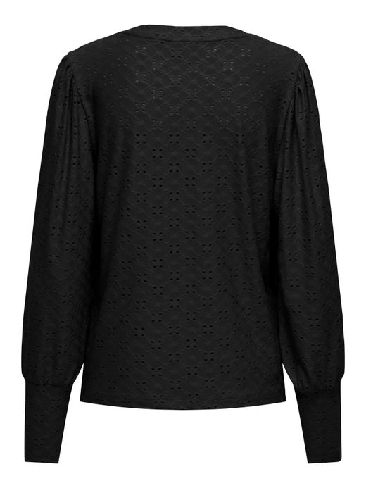 Camiseta m/l con calado floral Jdy Black