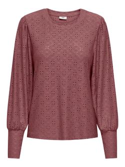 Camiseta m/l con calado floral Jdy Rose Brown