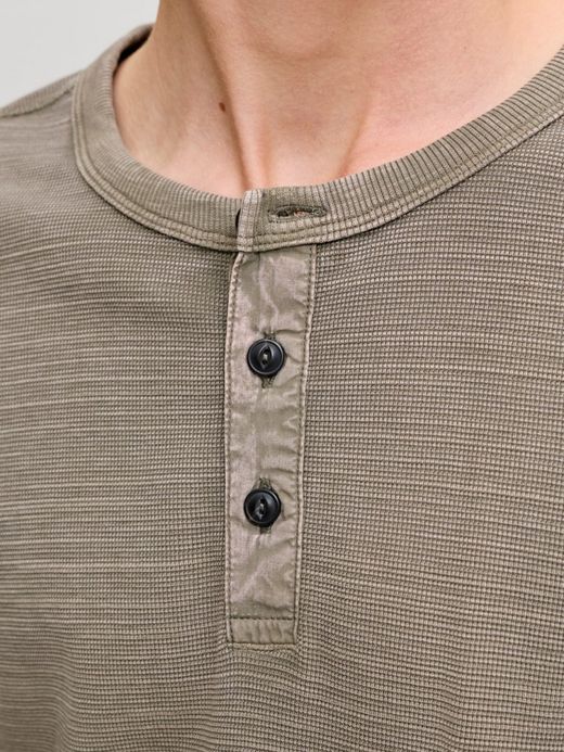 Camiseta m/l con cuello de botones Jack & Jones Crocodrile