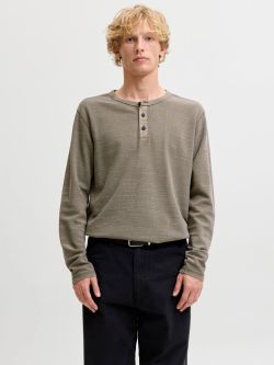 Camiseta m/l con cuello de botones Jack & Jones Crocodrile