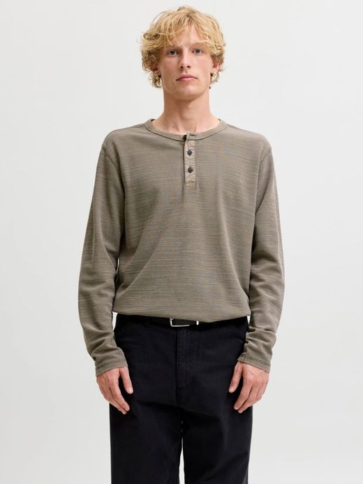 Camiseta m/l con cuello de botones Jack & Jones Crocodrile