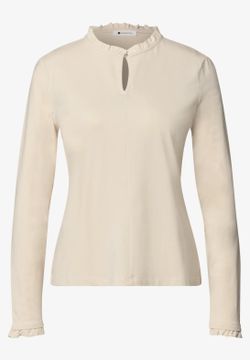 Camiseta m/l con cuello halter Street One Beige